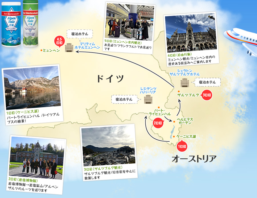 アルペンザルツのふるさと　ドイツアルプスの旅スケジュール